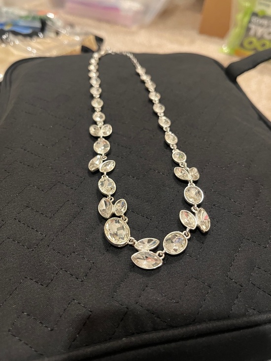 Napier Jewelry - Napier Silver-Tone Clear Crystal Link Necklace